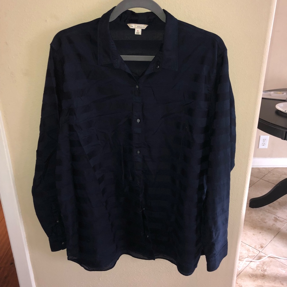 GAP Blue Button Down Blouse